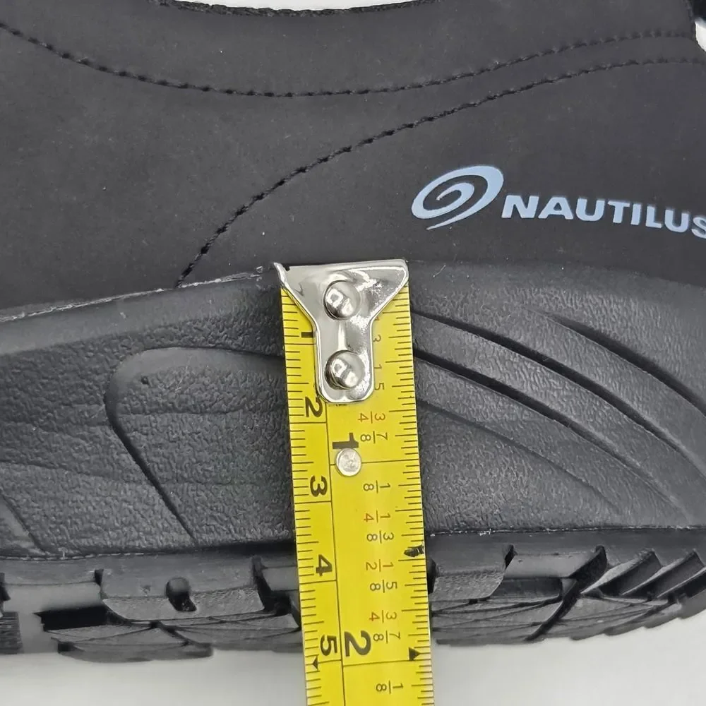 Nautilus N2531 Women's Black Safety Shoes 9.5M Guard Slip‎ On Metal Free Leather